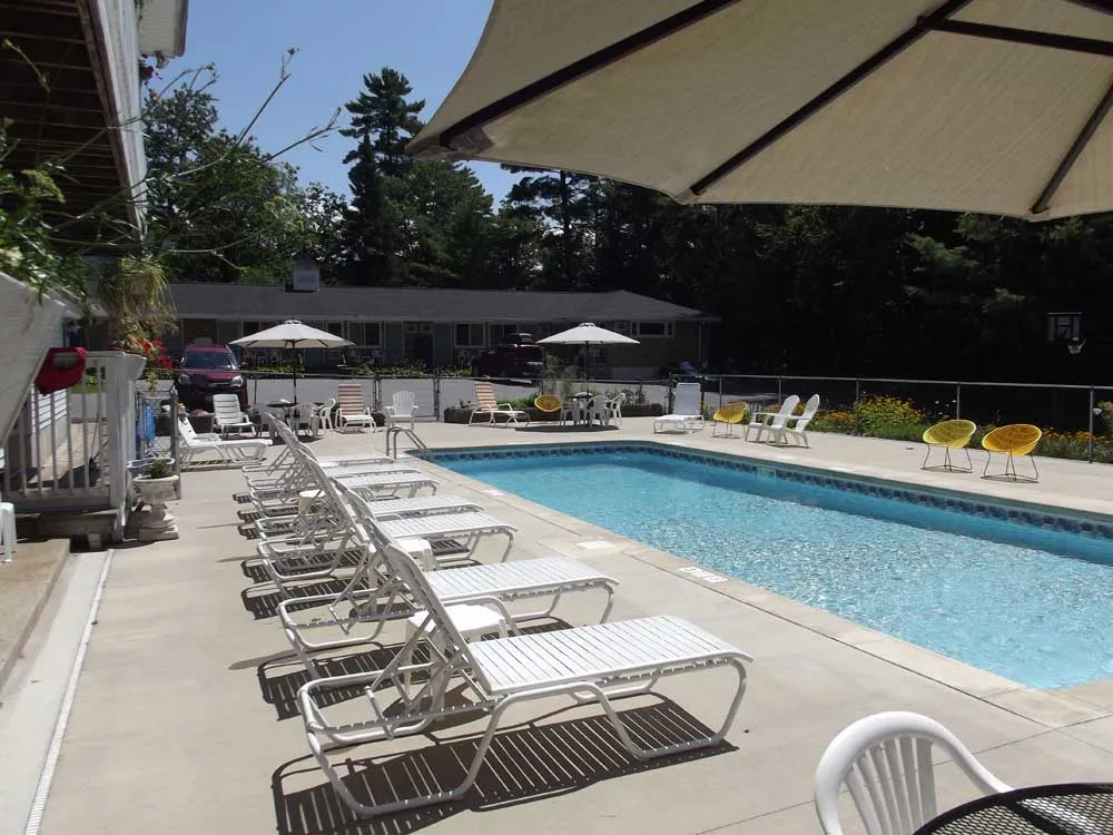 Chairs next to the Pool